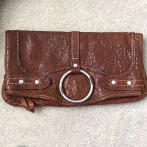 Vintage leather clutch